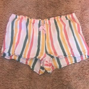 Colorful striped shorts